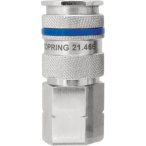 Raccord industriel rapide QUIKSILVER, Laiton nickel&eacute;, 3/8", NPT femelle, 435 PSI Pathway Supply LP