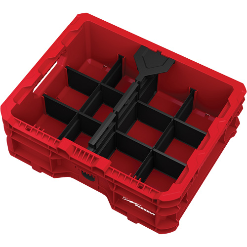 PACKOUT Low-Profile Crate, 15" x 18-5/8" x 6-5/8", Black/Red Pathway Supply LP