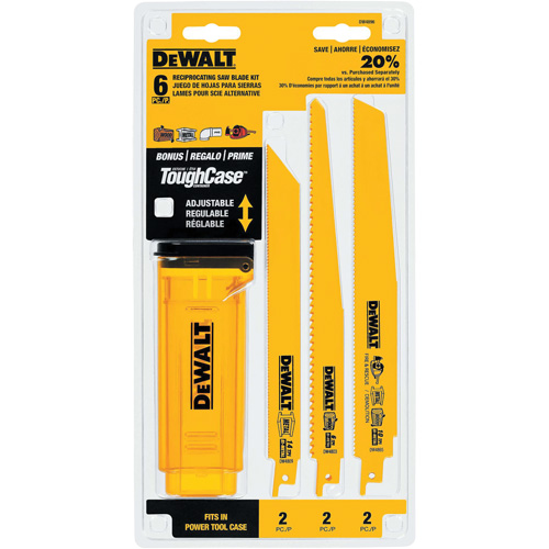 Jeu de lames de scie alternative bim&eacute;tallique 6 morceaux avec &eacute;tui t&eacute;lescopique Pathway Supply LP