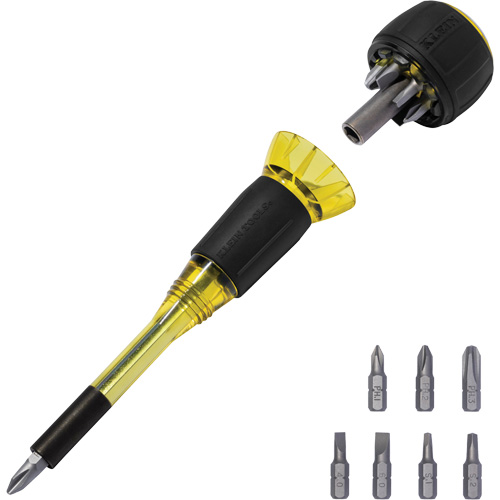 Tournevis 8-en-1 Tru-Grip avec raccourci, 6-57/100" lo, Prise Plastique Pathway Supply LP