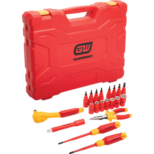 Jeu d'outils isol&eacute;s VDE &agrave; prise 3/8", 1000 V, 20 M Pathway Supply LP