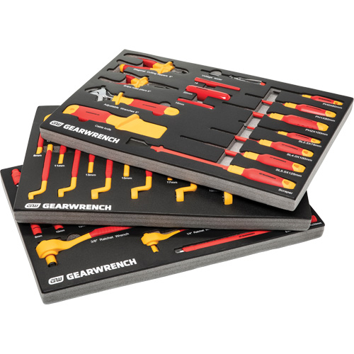 Jeu d'outils VDE isol&eacute;s, 1000 V, 72 M Pathway Supply LP