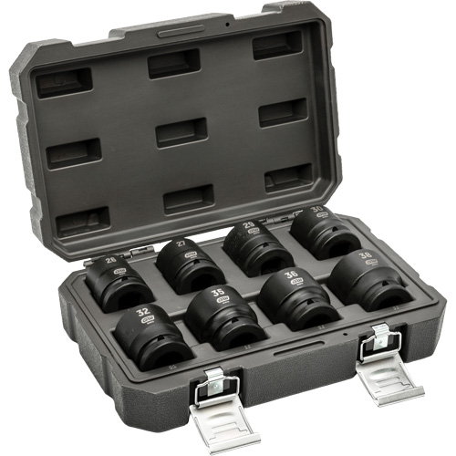 Jeu de douilles m&eacute;triques &agrave; 6 pans, 8 Mcx, Chocs, Prise de 3/4" Pathway Supply LP