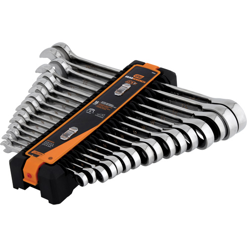 90-Tooth 12-Point Reversible Wrench Set, Ratcheting Box, 16 Pieces, Metric Pathway Supply LP