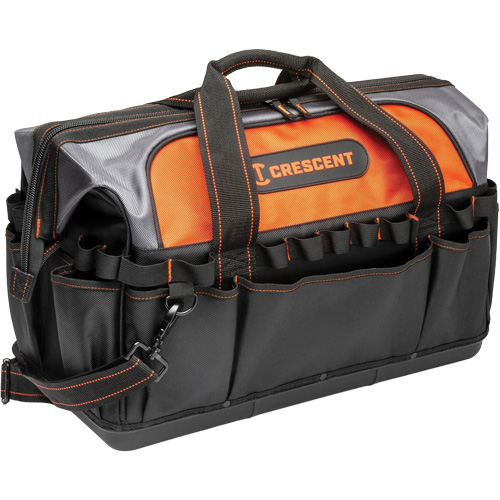 Sac &agrave; outils 20" pour entrepreneur, 1680 Denier/Polyester, 31 pochettes, Noir/Gris/Orange Pathway Supply LP