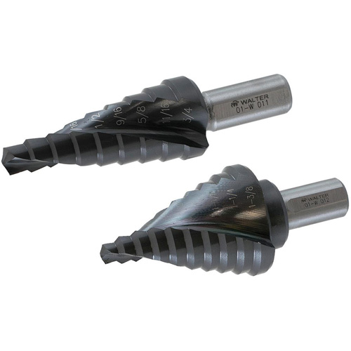 Multi-Step Drill Bit, 1/4" - 1-3/8" , 1/8" Increments, High Speed Steel Pathway Supply LP