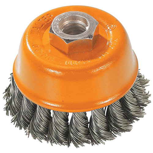 Brosse &agrave; fils nou&eacute;s torsad&eacute;s, 3" dia. x M10x1,5 arbre Pathway Supply LP