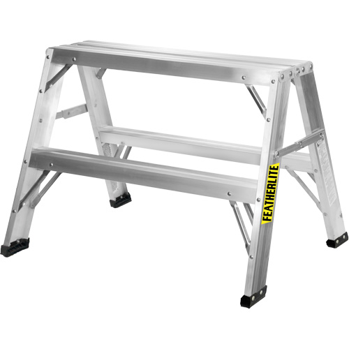 Industrial-Duty Sawhorse, 2' H x 31.9375" W x 23.50" D, 300 lbs. Capacity, Aluminum Pathway Supply LP