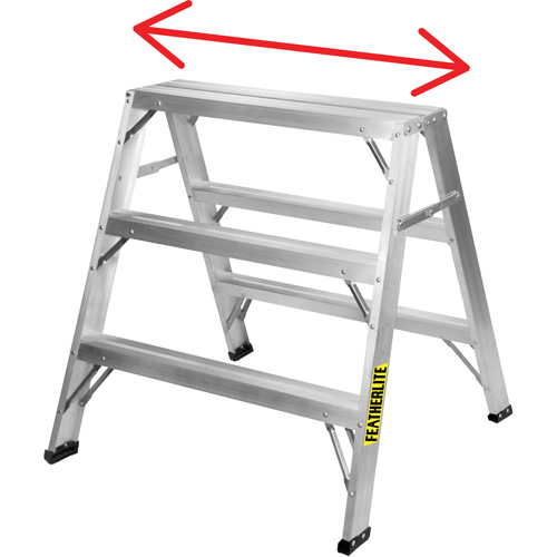 Industrial-Duty Sawhorse, 2' H x 31.9375" W x 23.50" D, 300 lbs. Capacity, Aluminum Pathway Supply LP