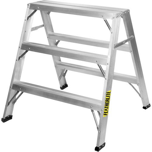 Industrial-Duty Sawhorse, 3' H x 33.3125" W x 31.50" D, 300 lbs. Capacity, Aluminum Pathway Supply LP