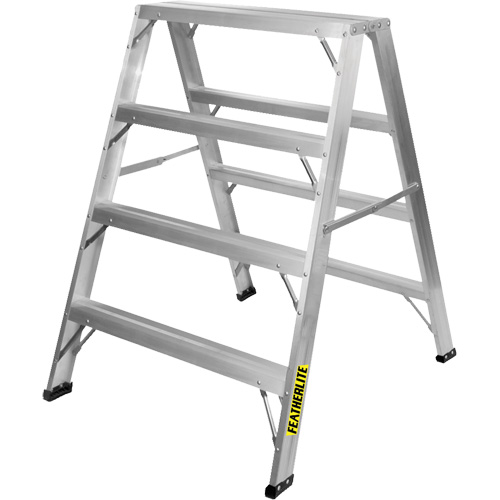 Industrial-Duty Sawhorse, 4' H x 34.6875" W x 39.50" D, 300 lbs. Capacity, Aluminum Pathway Supply LP