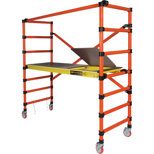 Mobile Work Scaffolding - Speedy Mobile Scaffolding, Fibreglass Frame, 79-1/2" D x 78" H Pathway Supply LP