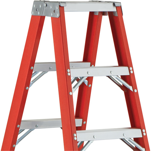 6600 AA Series Industrial Extra Heavy-Duty 2-Way Stepladders, Fibreglass, 375 lbs. Capacity, 4' Pathway Supply LP