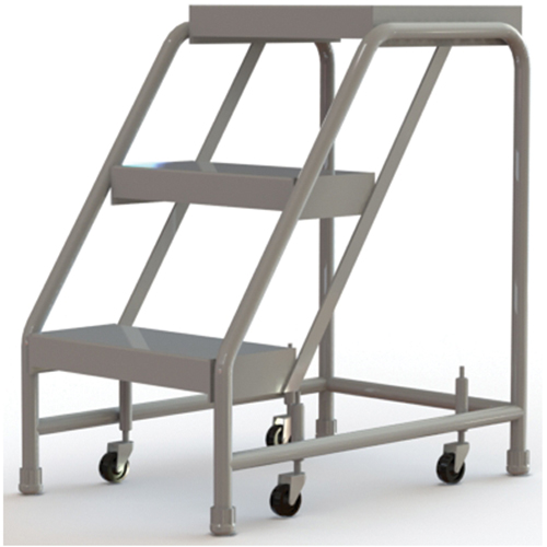 &eacute;chelles roulantes, 3 marches, Largeur de la marche 16", Hauteur de la plateforme 30", Aluminium Pathway Supply LP