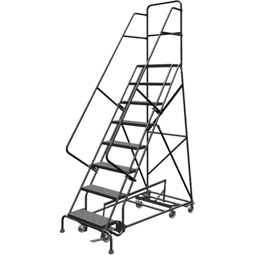 &eacute;chelles roulantes multidirectionnelles, 8 marches, Largeur de la marche 24", Hauteur de la plateforme 80", Acier Pathway Supply LP