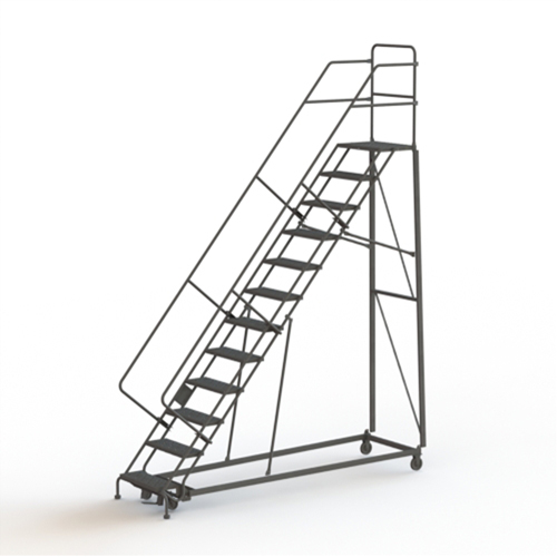 &eacute;chelles robustes en angle de s&eacute;curit&eacute;, 12 marches, Perfor&eacute;, Inclinaison 50°, Hauteur 120" Pathway Supply LP