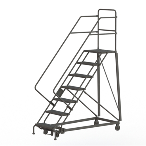 Heavy Duty Safety Slope Ladder, 7 Steps, Serrated, 50° Incline, 70" High Pathway Supply LP
