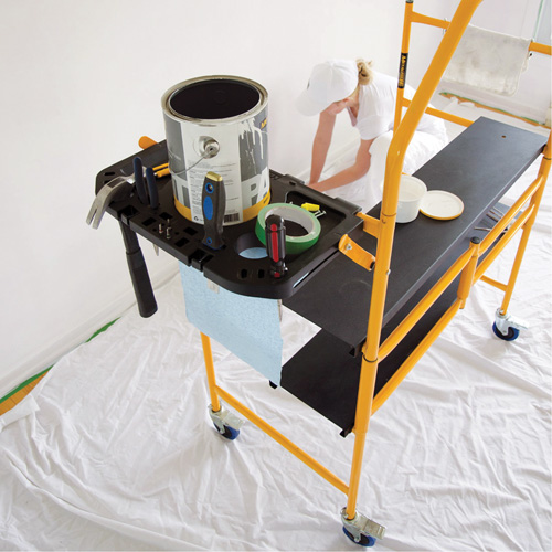 nsemble d'&eacute;chafaudage &agrave; montant de s&eacute;curit&eacute; & tablette pour outils de 4' Jobsite Series, Cadre Acier, 49-1/2" p x 57-3/4" h Pathway Supply LP