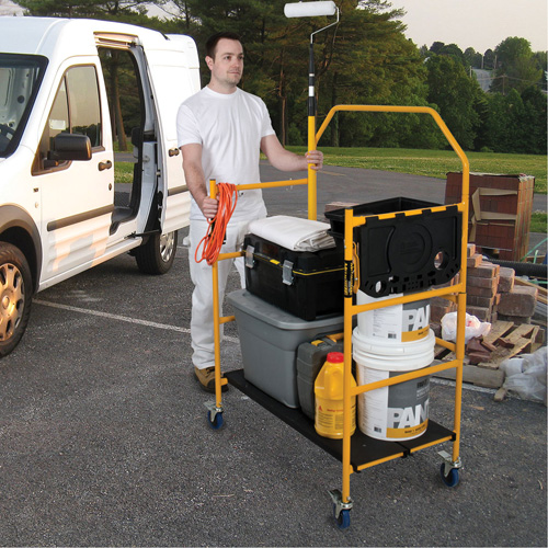 nsemble d'&eacute;chafaudage &agrave; montant de s&eacute;curit&eacute; & tablette pour outils de 4' Jobsite Series, Cadre Acier, 49-1/2" p x 57-3/4" h Pathway Supply LP