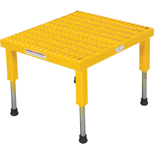 Plate-forme ajustable Step-Mate, 1 marche(s), 23-1/2" la x 19-9/16" lo x 16-1/2" h, Capacit&eacute; 500 lb Pathway Supply LP
