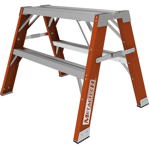 Buildman Step-up Workbench, 2' H x 33.5" W x 25.75" D, 300 lbs. Capacity, Fibreglass Pathway Supply LP
