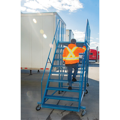 &eacute;chelle &agrave; neige, Acier, 10 Marches, 99" ha, 85-1/2" p, 48" Marche, Stri&eacute; Pathway Supply LP