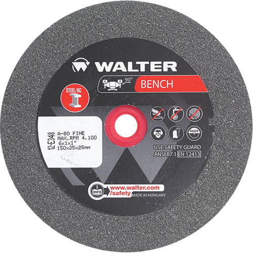 Meules pour rectifieuses d'&eacute;tabli, 6" x 1", Arbre de 1", 1 Pathway Supply LP