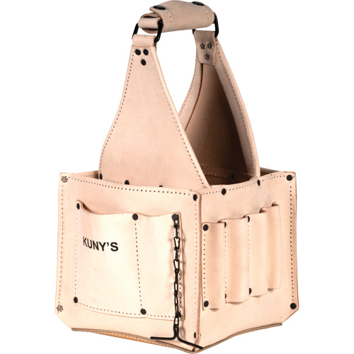 Porte-outils pour &eacute;lectricien et travaux d'entretien, Cuir, 17 pochettes, Beige Pathway Supply LP