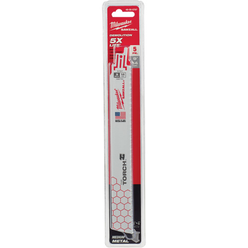 The Torch Sawzall&reg; Blades, Bi-Metal, 14 TPI, 9" L x 1" W Pathway Supply LP
