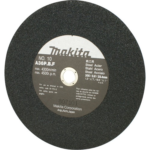 Abrasive Wheel for Cut Off Saws & Angle Cutters, 12" x 7/64", 1" Arbor, 4500 RPM Pathway Supply LP