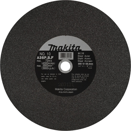 Metal Cutting Wheels, 14" x 1/8", 1" Arbor, Aluminum Oxide, 3900 RPM Pathway Supply LP