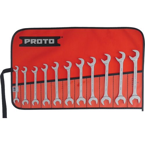 11-Piece Angled Open-End Wrench Set, Polished Pathway Supply LP