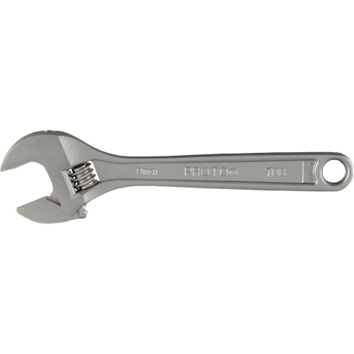 Adjustable Wrench With CLIK-STOP&reg;, 8" L, Plain Pathway Supply LP