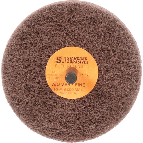 Standard Abrasives Buff & Blend Wheel, 3" Dia. x 3" W, 1/4" Arbor, Aluminum Oxide Pathway Supply LP