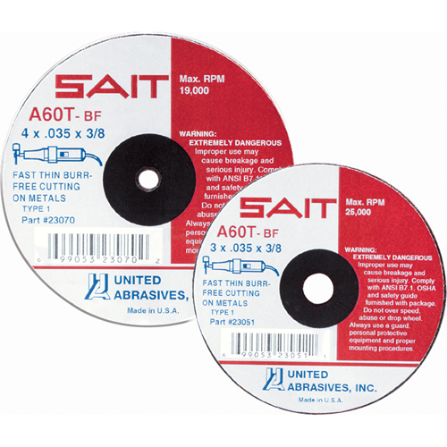Cut-Off Wheel, 7" x 0.045", 7/8" Arbor, Type 27, Aluminum Oxide/Ceramic, 8500 RPM Pathway Supply LP