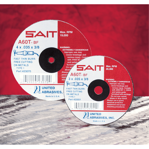 Cut-Off Wheel, 5" x 0.045", 7/8" Arbor, Type 27, Aluminum Oxide/Ceramic, 12200 RPM Pathway Supply LP