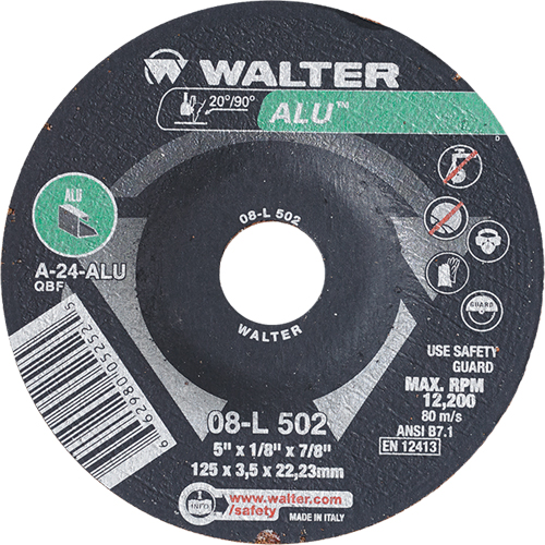 Depressed Centre Grinding Wheels - Aluminium Type 27, 5" x 1/8", 7/8" Arbor, Type 27 Pathway Supply LP