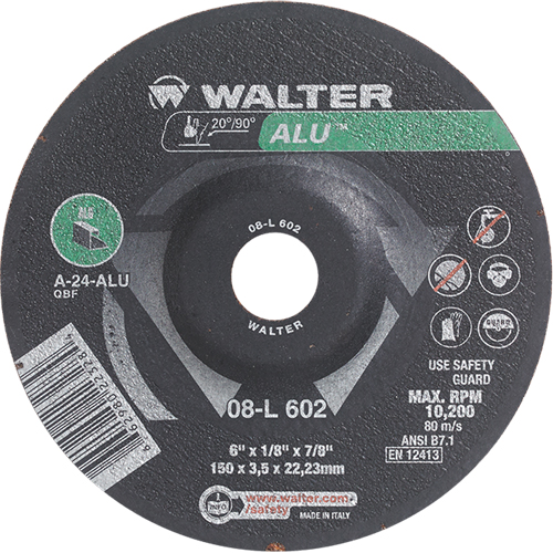 Depressed Centre Grinding Wheels - Aluminium Type 27, 6" x 1/8", 7/8" Arbor, Type 27 Pathway Supply LP