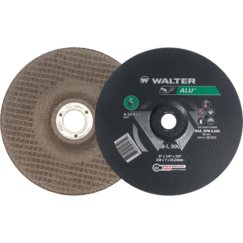 Aluminium Depressed Centre Grinding Wheels, 9" x 1/4", 7/8" Arbor, Type 27 Pathway Supply LP