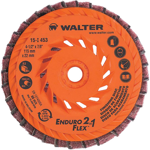 Meule &agrave; lamelles Enduro-Flex 2-in-1, 4-1/2" x 5/8"-11, Grain 80, C&eacute;ramique Pathway Supply LP