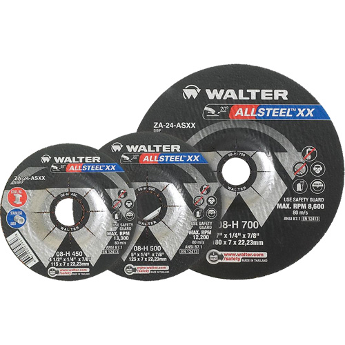 ALLSTEEL XX Depressed Centre Grinding Wheels, 9" x 1/4", 7/8" Arbor, Type 27 Pathway Supply LP