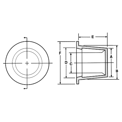 Bouchon en plastique, 1/2" dia. Pathway Supply LP