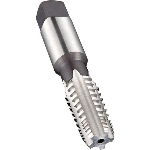 Taraud machine &agrave; denture altern&eacute;e pour tuyau, 1/2"-14, 5 cannelures, 100 mm lo, Conique, Acier rapide Pathway Supply LP