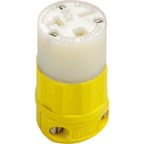 Connecteur de broches droites mis &agrave; la terre &agrave; deux bornes et trois fils, 5-20P, Nylon Pathway Supply LP