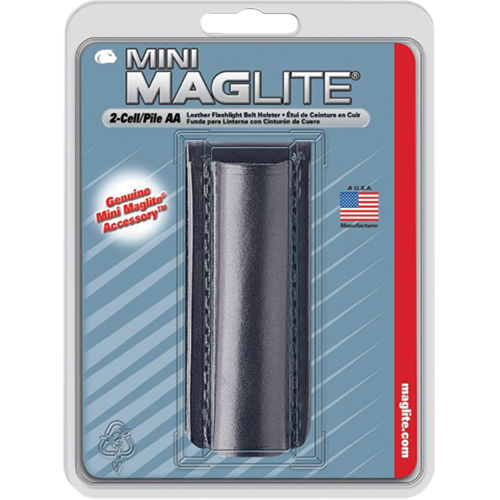 &eacute;tui de ceinture en cuir pour lampe de poche &agrave; 2 piles AA, Porte-lampe de poche, Cuir, 1 Poches Pathway Supply LP
