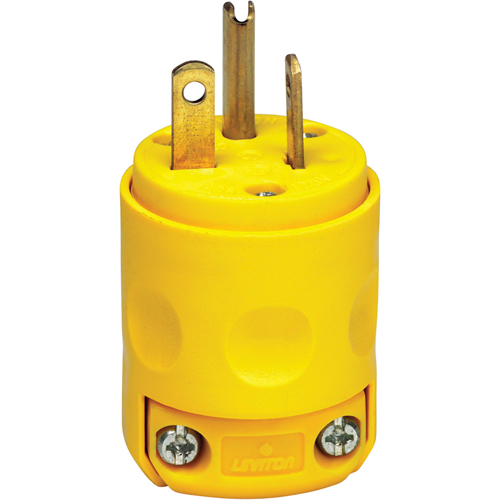 Commercial Grade Straight Blade Plug, Plastic, 20 A, 125 V Pathway Supply LP