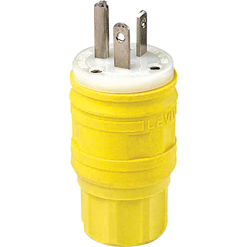 Wetguard Watertight Straight Blade Plug, Plastic, 20 A, 250 V Pathway Supply LP