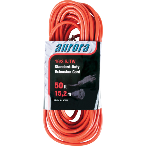 Extension Cord, Indoor/Outdoor, SJTW, 16/3 AWG, 13 A, 50' Pathway Supply LP