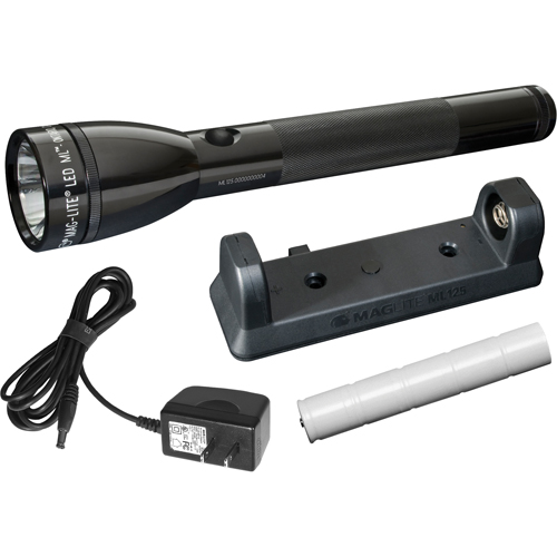 ML125 Flashlight, LED, 186 Lumens, Rechargeable Batteries Pathway Supply LP