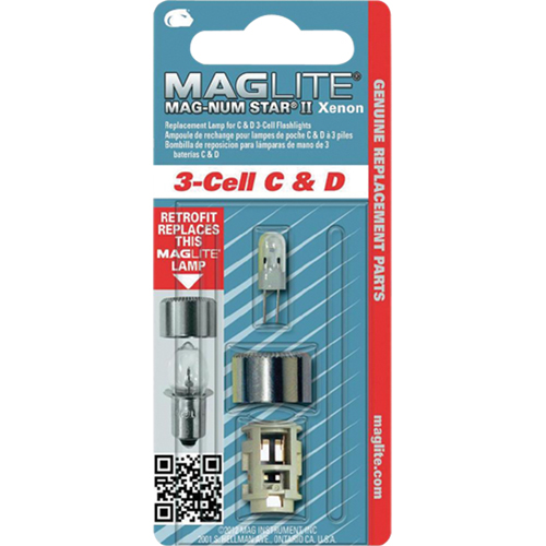 Ampoule de rechange pour lampe de poche &agrave; 3 piles C & D Pathway Supply LP